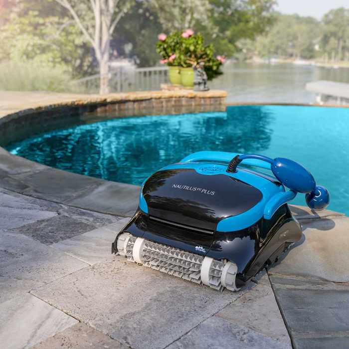  Dolphin Nautilus CC Plus Robotic Pool Vacuum Cleaner up to 50  FT Premium Bundle with Caddy and Cover : Patio, Lawn & Garden